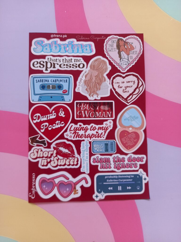 Sabrina Carpenter - UNCUT sticker sheet A6 size
