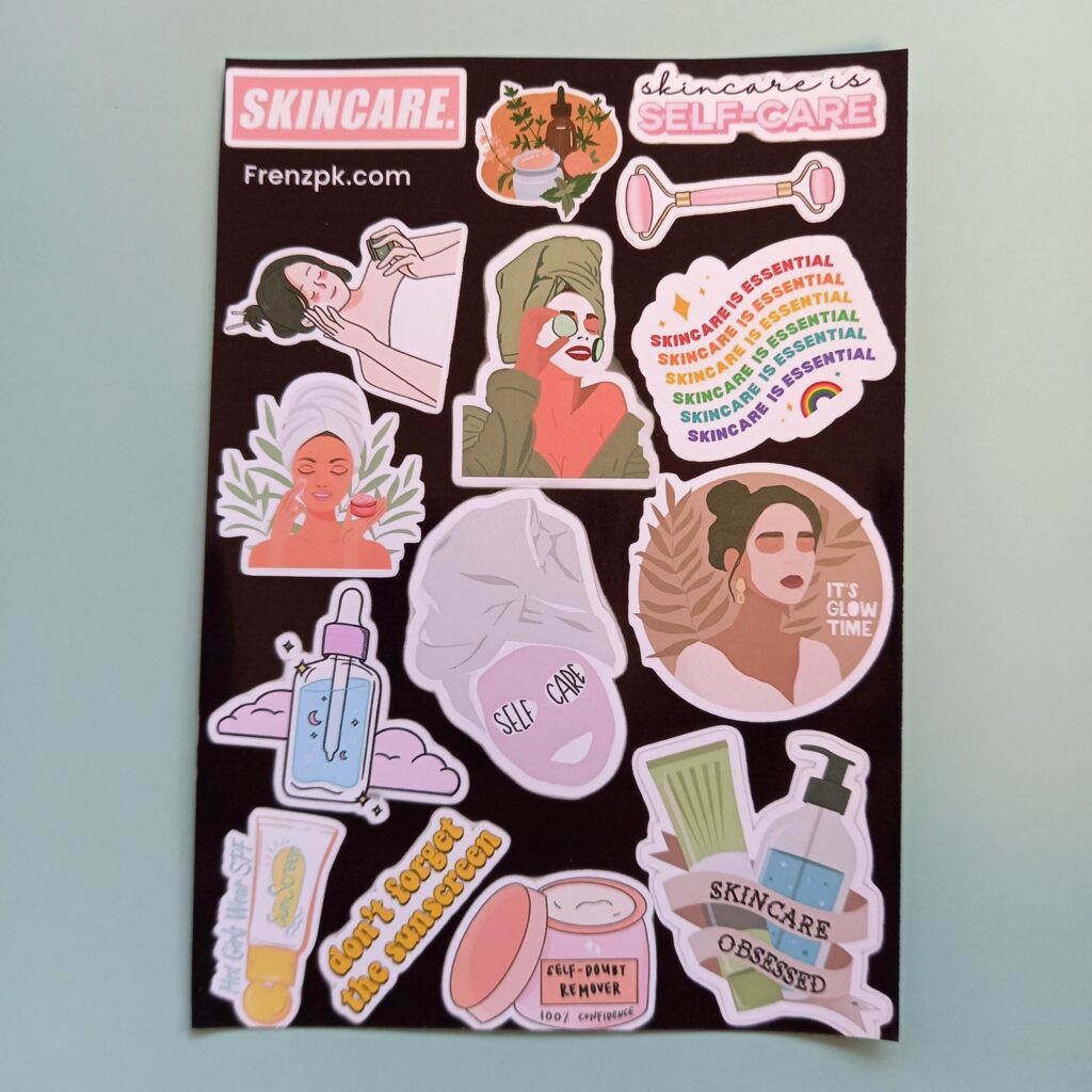 Skincare - UNCUT sticker sheet A6 size