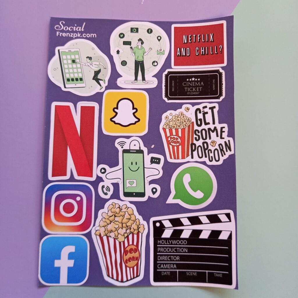 Social - UNCUT sticker sheet A6 size
