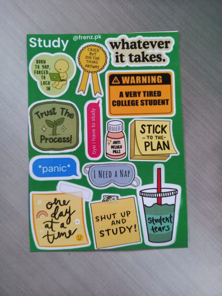 Study - UNCUT sticker sheet A6 size