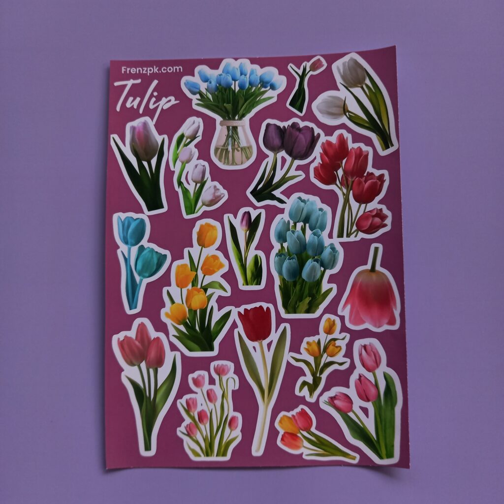 Tulip - UNCUT sticker sheet A6 size