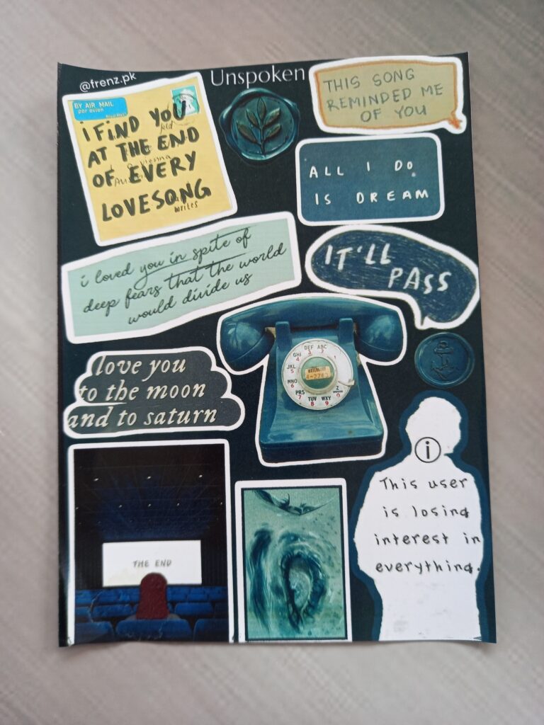 Unspoken - UNCUT sticker sheet A6 size