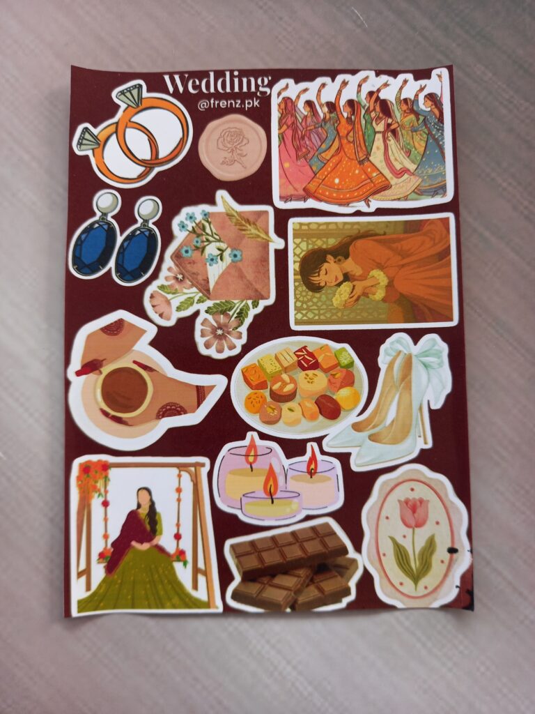 Wedding - UNCUT sticker sheet A6 size