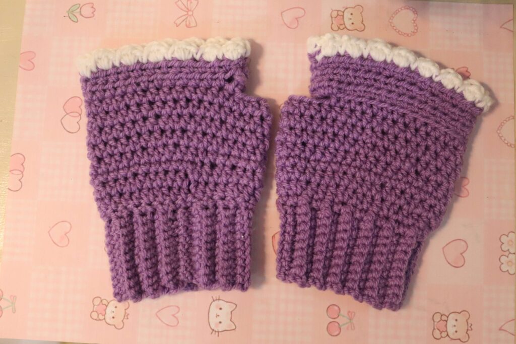 Purple Gloves Crochet