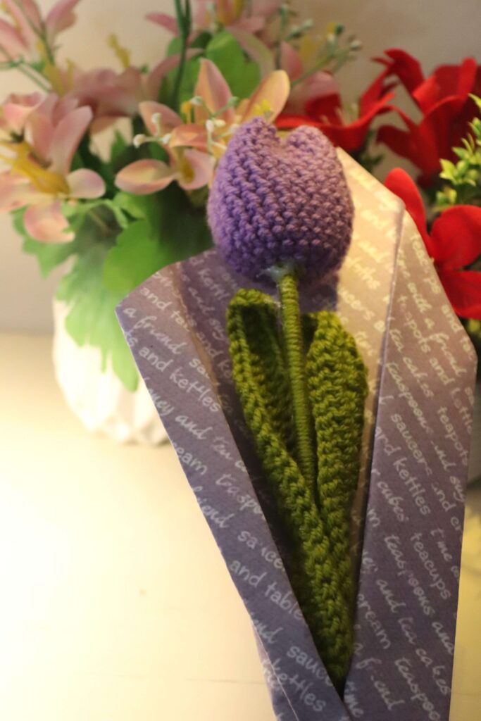 Purple Tulip Bouquet Crochet